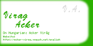 virag acker business card